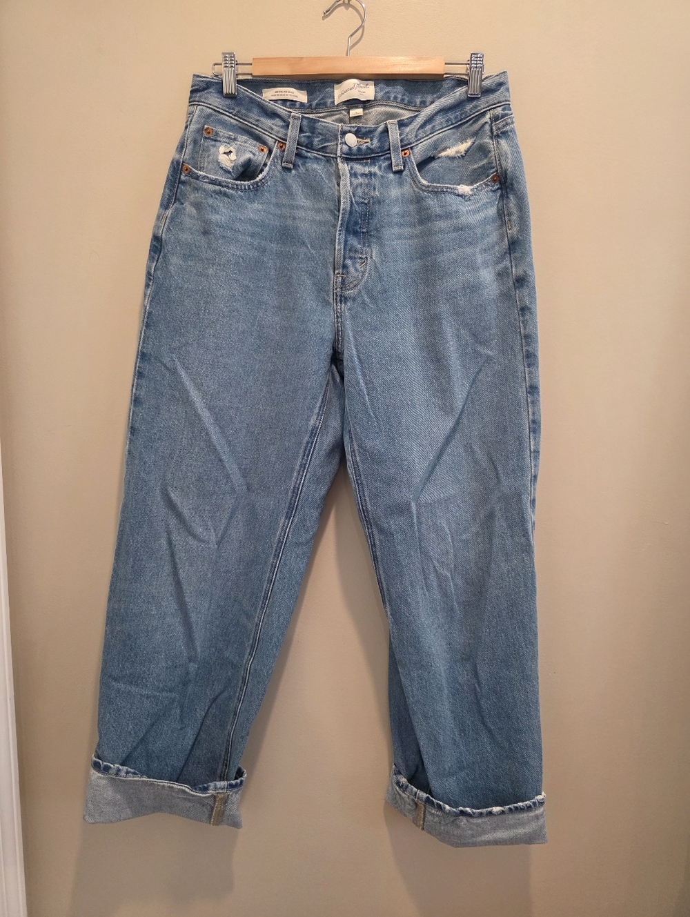 Universal Thread Mid-Rise 90s Baggy Women's Size 8 Non-Stretch Blue Denim Jeans